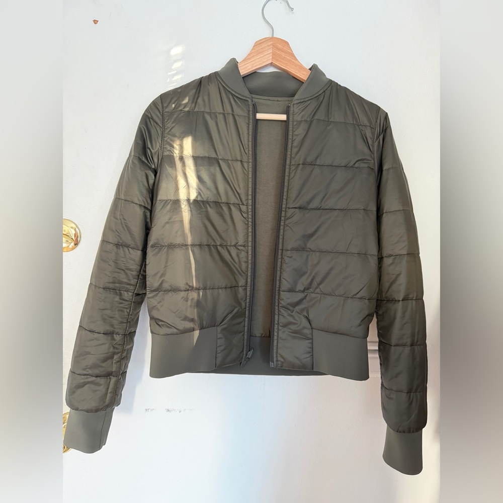 Lululemon Olive Bomber Jacket - Picture 4 of 11